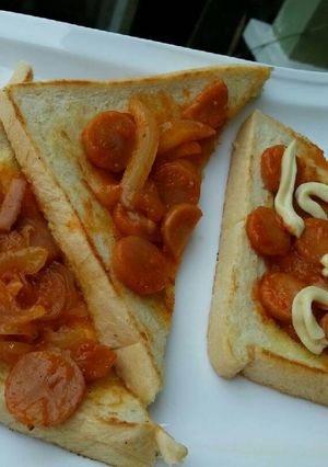 Foto resep Sandwich Sosis Pedas