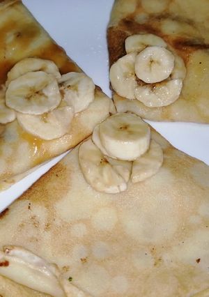 صورة لوصفة كريب التفاح والموز