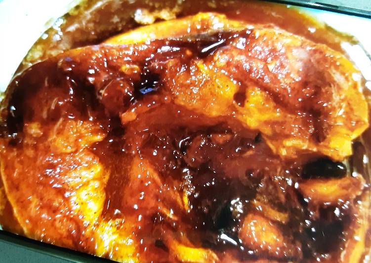 Recipe of Super Quick Homemade Crockpot Honey-garlic chicken thighs