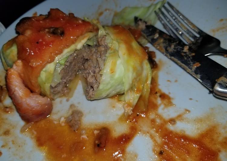 Quick and Easy Bacon Wrapped Stuffed Cabbage