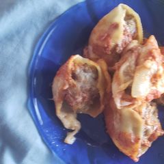 Sausage stuffed shells A picture of Sausage stuffed shells.