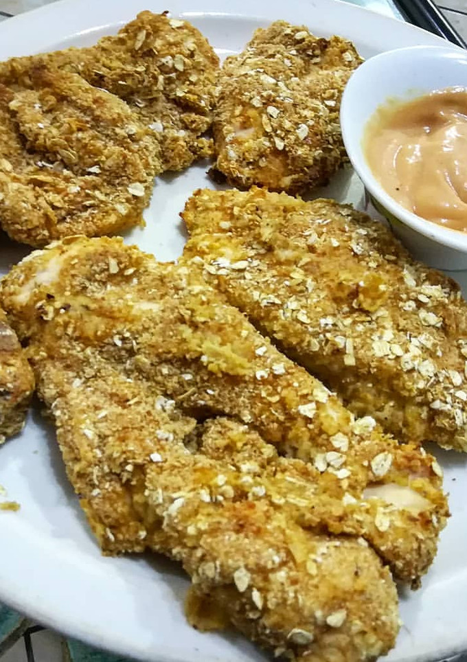 Una foto de Pechugas de Pollo con panco y avena