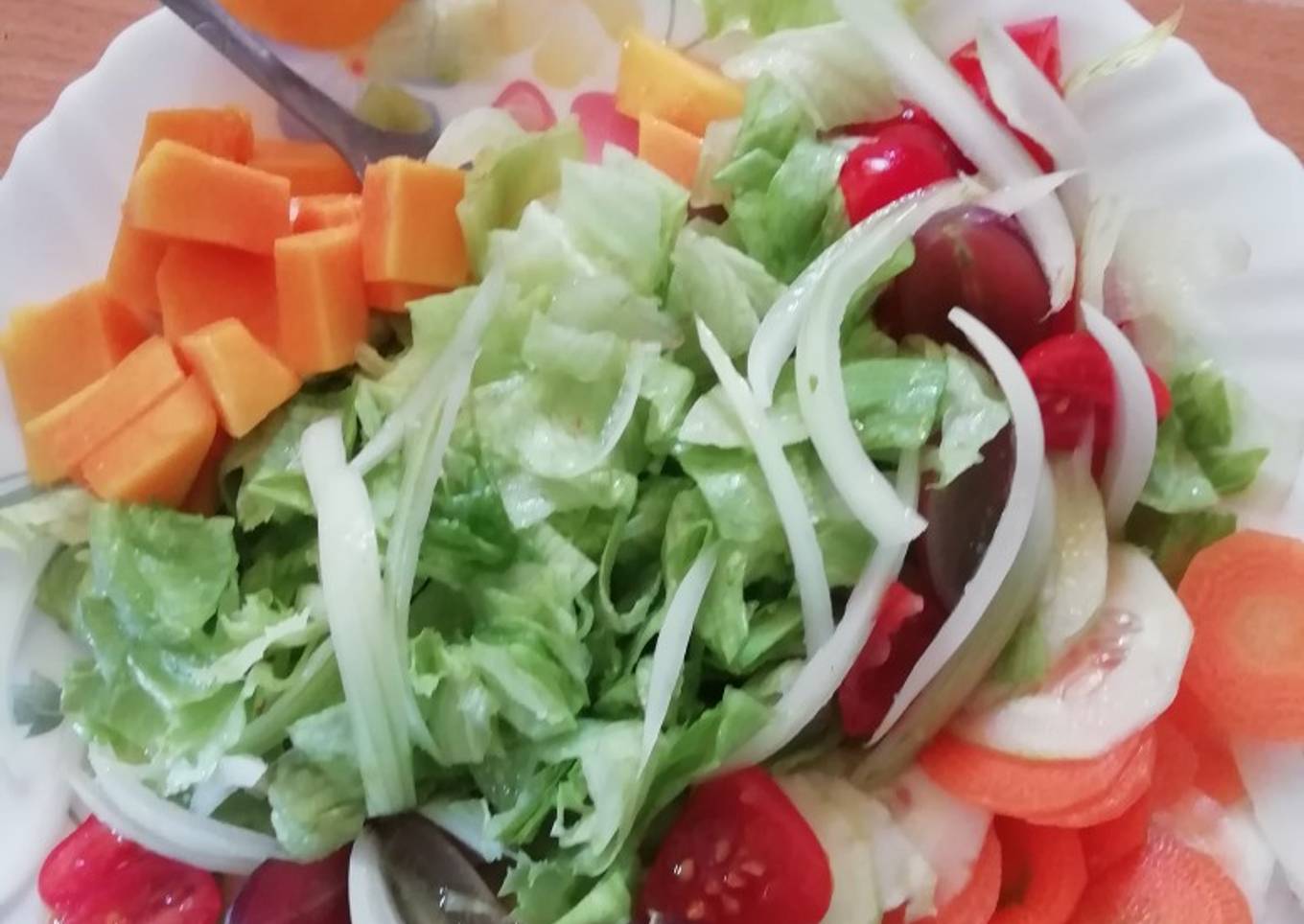 Fruits and vegetables salad #themechallenge