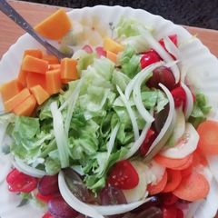 Fruits and vegetables salad #themechallenge A picture of Fruits and vegetables salad #themechallenge.