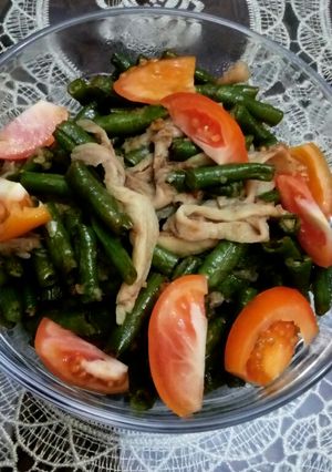 Foto resep Tumis Jamur dan Kacang Panjang