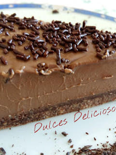 Una foto de Cheesecake de chocolate