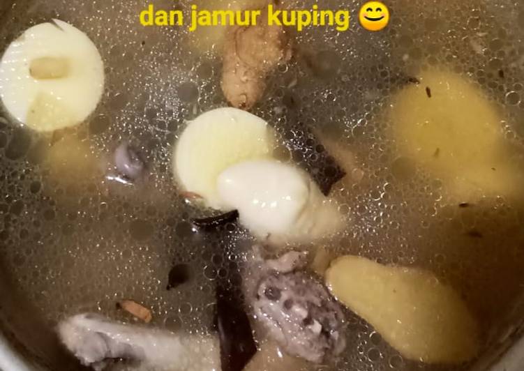 Resep Ayam Jahe masak tofu telur dan jamur kuping Anti Gagal