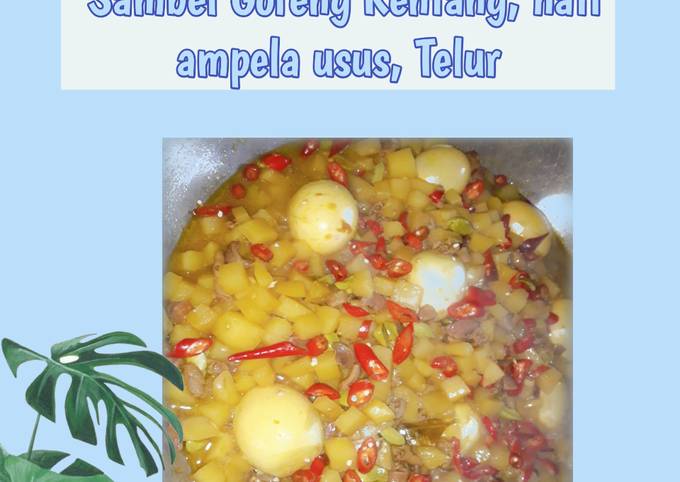 SAMBEL GORENG KENTANG, HATI AMPELA USUS, TELUR