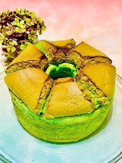 Foto resep 325. Pandan Chiffon Cake lembut seperti kapas