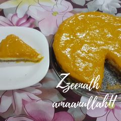 A picture of Mango Mousse Cake.