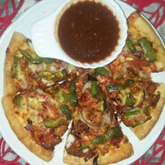 Chicken tikka pizza 🍕#ramadan challenge 6 To 12 may A picture of Chicken tikka pizza 🍕#ramadan challenge 6 To 12 may.