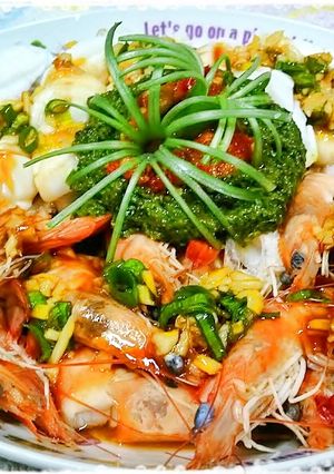 青醬辣拌海鮮 的食譜成品照片