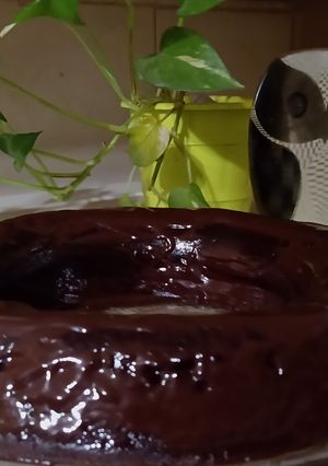 Una foto de Torta de chocolate, algarroba, azúcar integral y cacao dulce en microondas