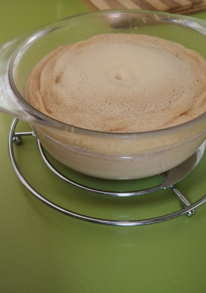 Una foto de Flan de galleta al microondas