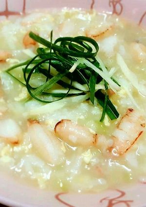 鮮味蟹管蒲瓜蛋粥 的食譜成品照片