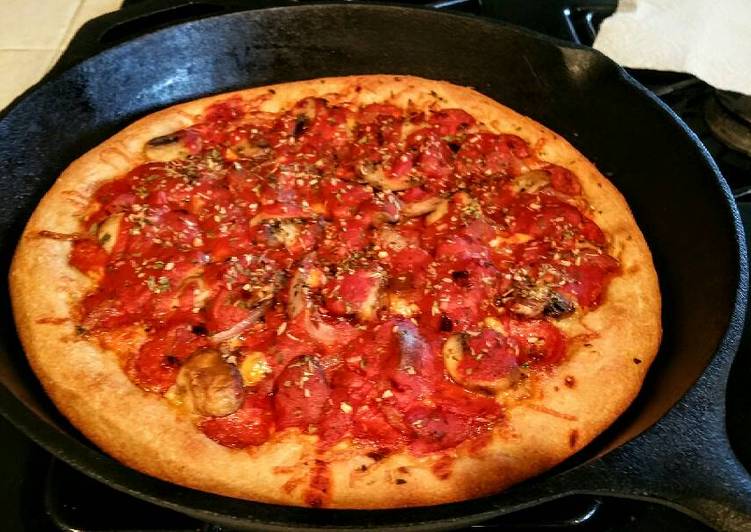 Recipe of Ultimate Homemade Deep Dish Chicago style Deluxe Beer Pizza !