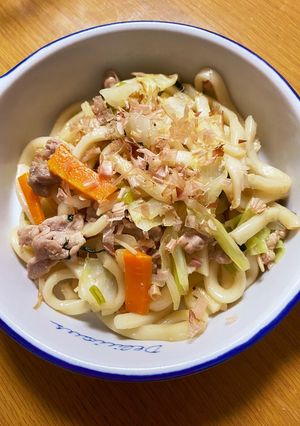 A picture of Yaki Udon for Kids and Adults (One-Pan Stir-Fried Udon).