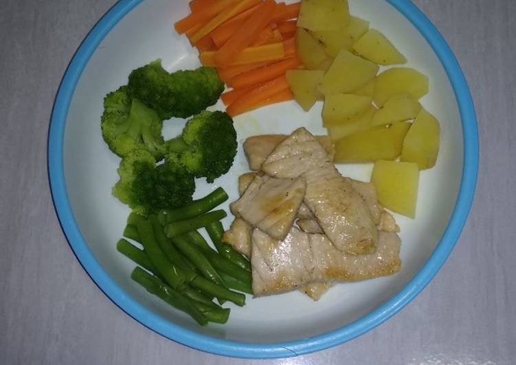 Tuna grill, menu makan siang diet π