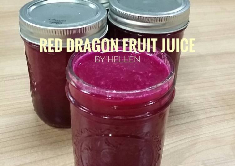 Cara olah Red Dragon Fruit Juice  Anti Gagal