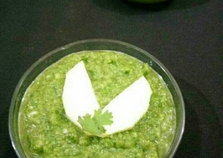 Recipe of Super Quick Homemade Coriander mango chutney