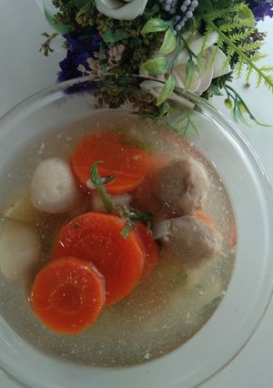 Foto resep Sup 2 Bakso (Ikan & Daging)