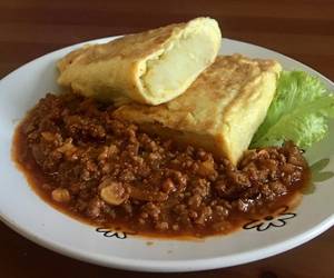 Fresh Memasak Omelet perkedel kentang dengan saos bolognes Enak Sederhana