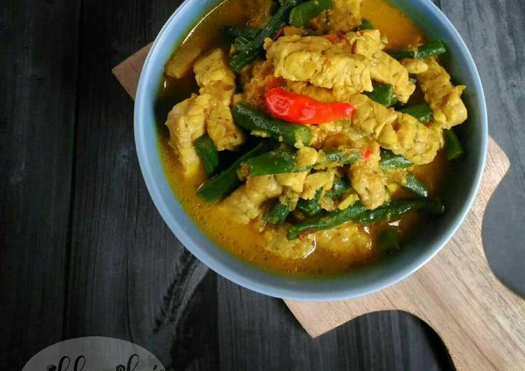 Cara mudah Membuat Sayur Santan Tempe Kacang Panjang Anti Gagal