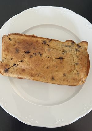 Una foto de Bizcocho de plátano con chocolate negro