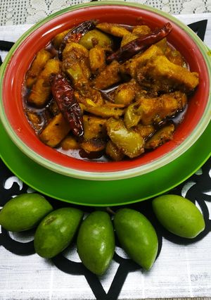 জলপাইয়ের টুকরা আচার। রেসিপির প্রধান ছবি