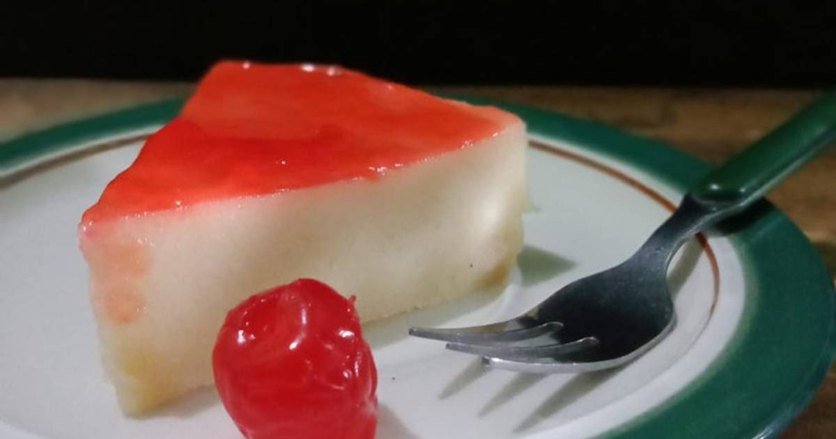 Resep Strawberry Cheese Cake Simple (No Mixer No Oven) oleh Windri