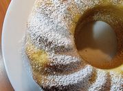 Una foto de queque de vainilla sin leche