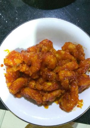 Foto resep Udang saus madu merah
