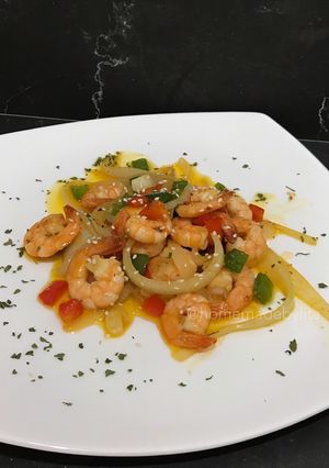 Foto resep Tumis udang mentega cah paprika mudah endes super kilat #homemadebylita