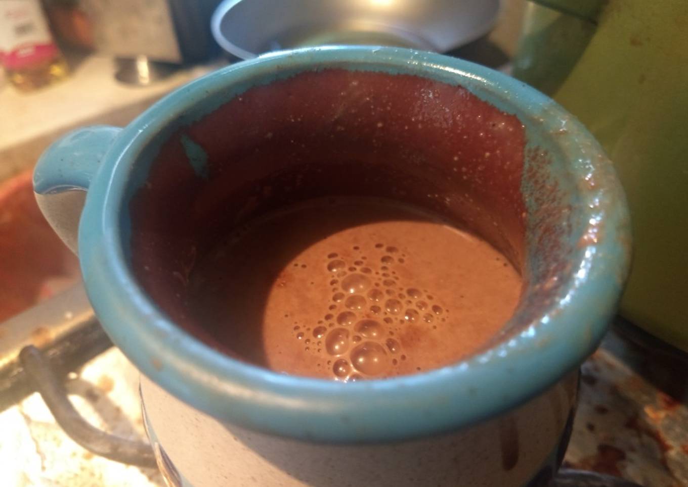 Champurrado agua y leche aromático y delicioso