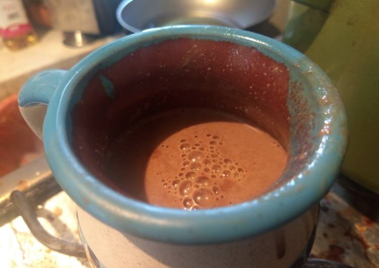 Champurrado agua y leche aromático y delicioso
