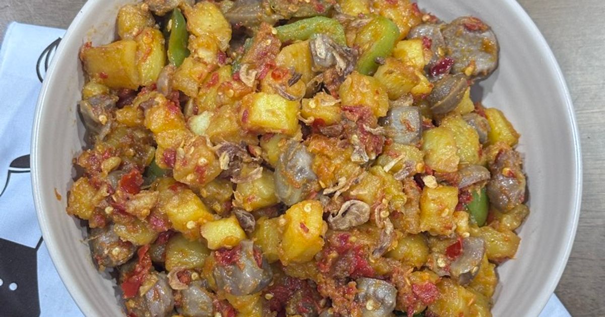 Balado Kentang Ampela Cabe Gendot
