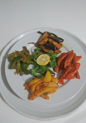 A picture of Tawa fry vegetables.