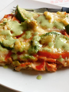 Una foto de Pizza vegetariana