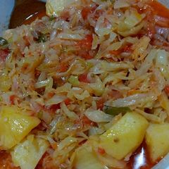 Stewed cabbage A picture of Stewed cabbage.