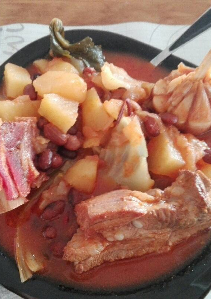 Una foto de Guisado de alubias pintas
