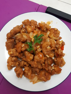 Foto resep Ayam Popcorn asam manis