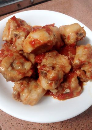 Hình của món Sườn xào chua ngọt.
