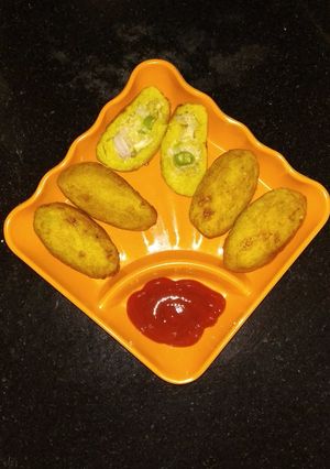 A picture of Cheese potato cutlet.