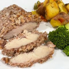 A picture of Baked Honey Nut Chicken Breasts.