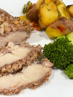 A picture of Baked Honey Nut Chicken Breasts.