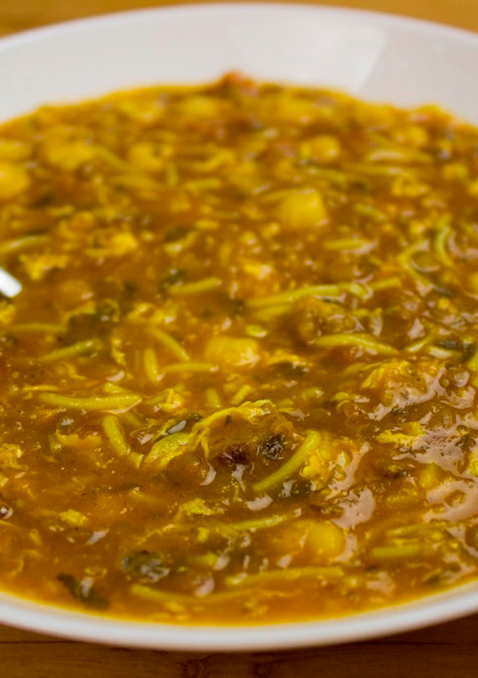 Una foto de Harira-sopa marroquí