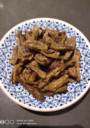 A picture of Fried Ikan Dilis.