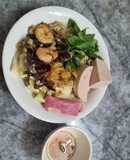 Bánh Ướt Trứng Nhân Tôm Thịt (Bột pha sẵn, bột tự pha và tráng bằng chảo)