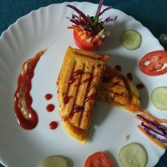 A picture of Italian paneer grill kulcha.