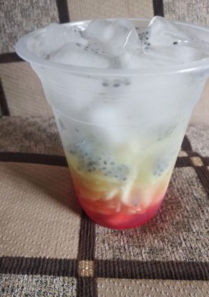 Foto resep Es melon cocopandan selasih